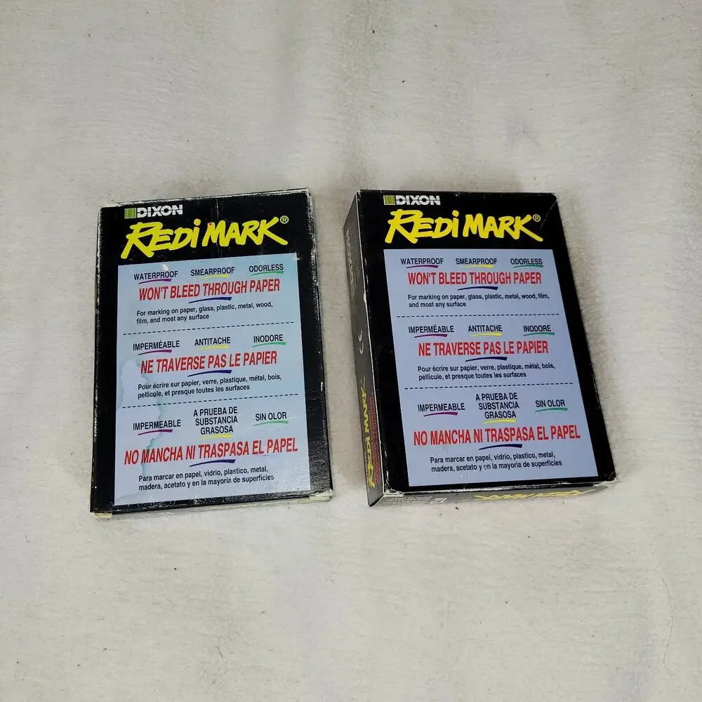 Dixon Industrial RediMark Permanent Markers Chisel Point Metal Barrel Box Art